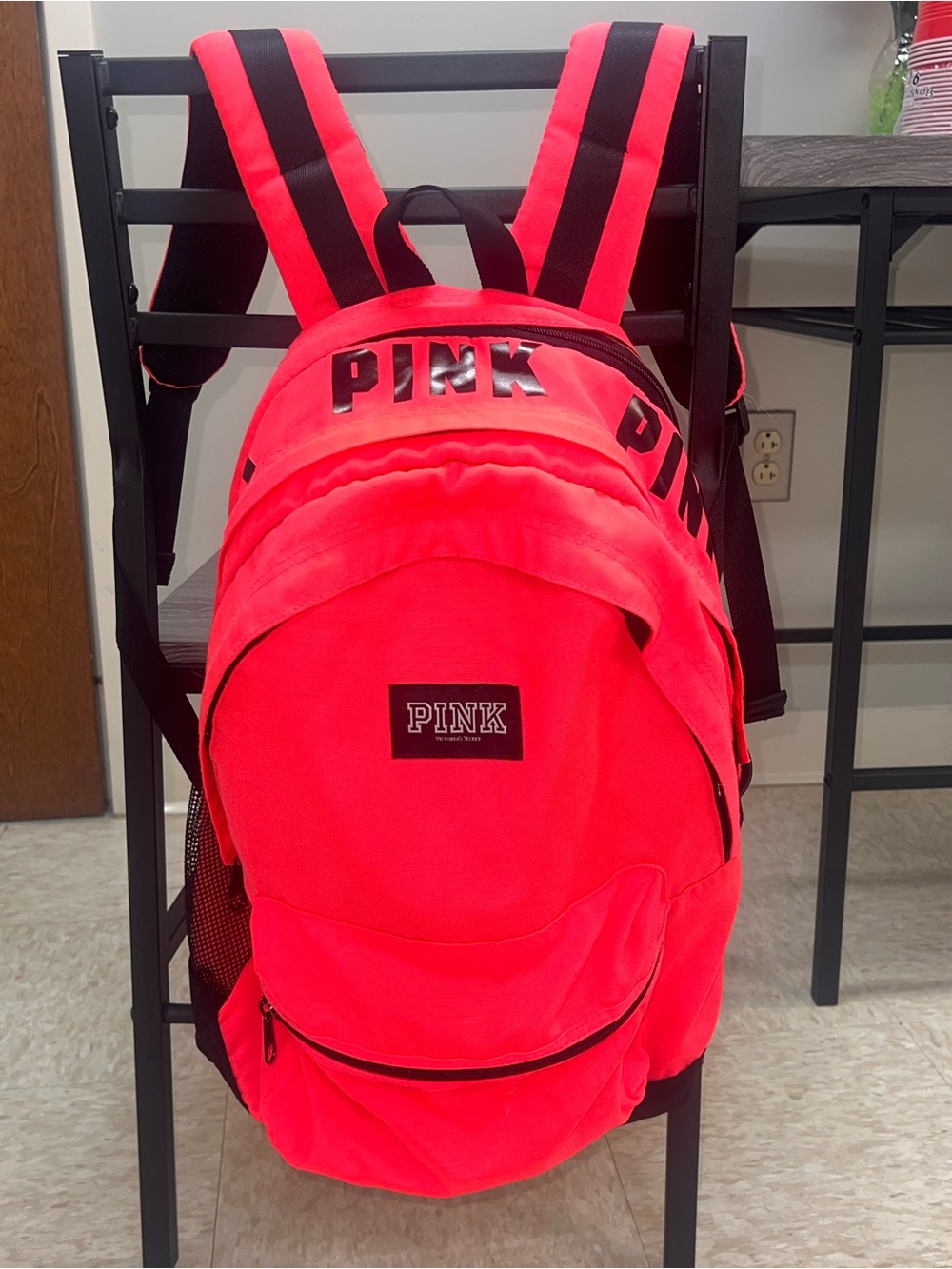 PINK Victoria's Secret Neon Pink Campus Backpack by PINK Victoria's Secret